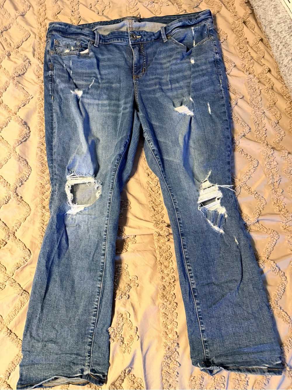 Torrid Women’s Distressed Blue Denim Jeans